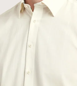 Hechter Paris Short Sleeve Shirts|Casual Shirts*Modern Fit Short Sleeve Linen Like Solid Casual Shirt Ivory