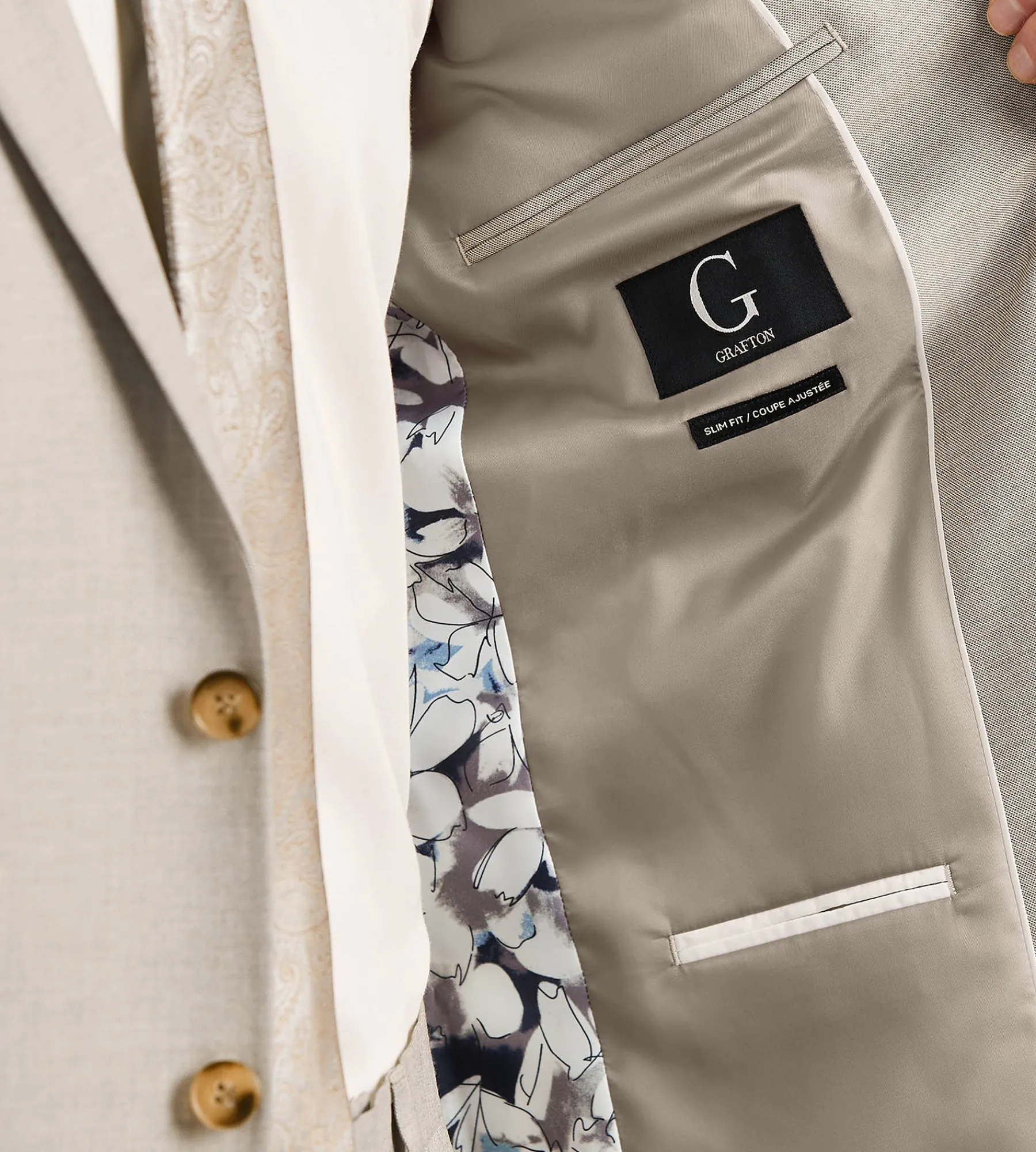 G Grafton Suit Separates*Modern Fit Tan Solid Suit