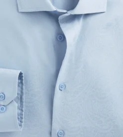 Grafton 1853 Dress Shirts*Modern Fit Ultra-Luxe Paisley Dress Shirt Light blue