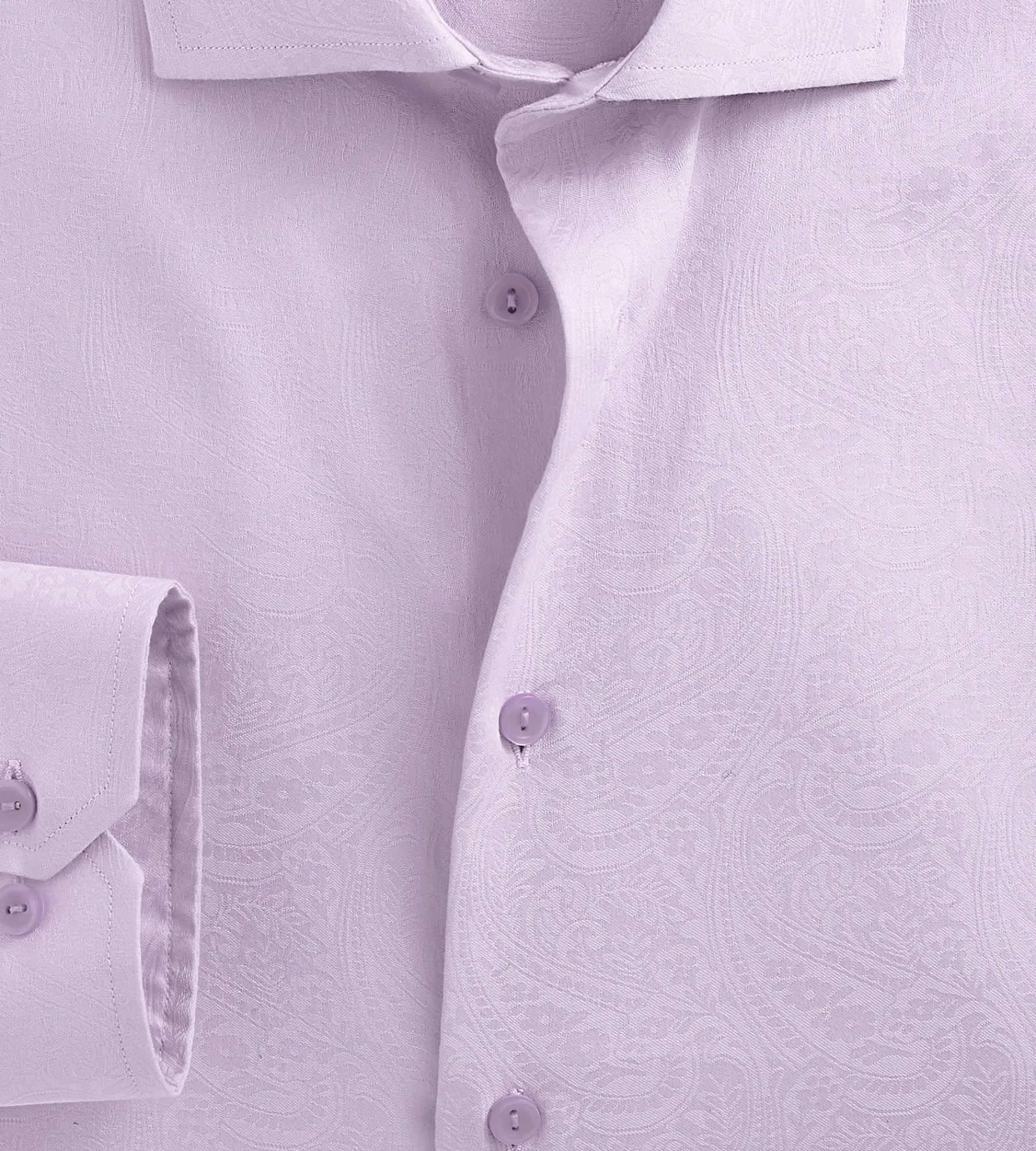 Grafton 1853 Dress Shirts*Modern Fit Ultra-Luxe Paisley Dress Shirt Lilac