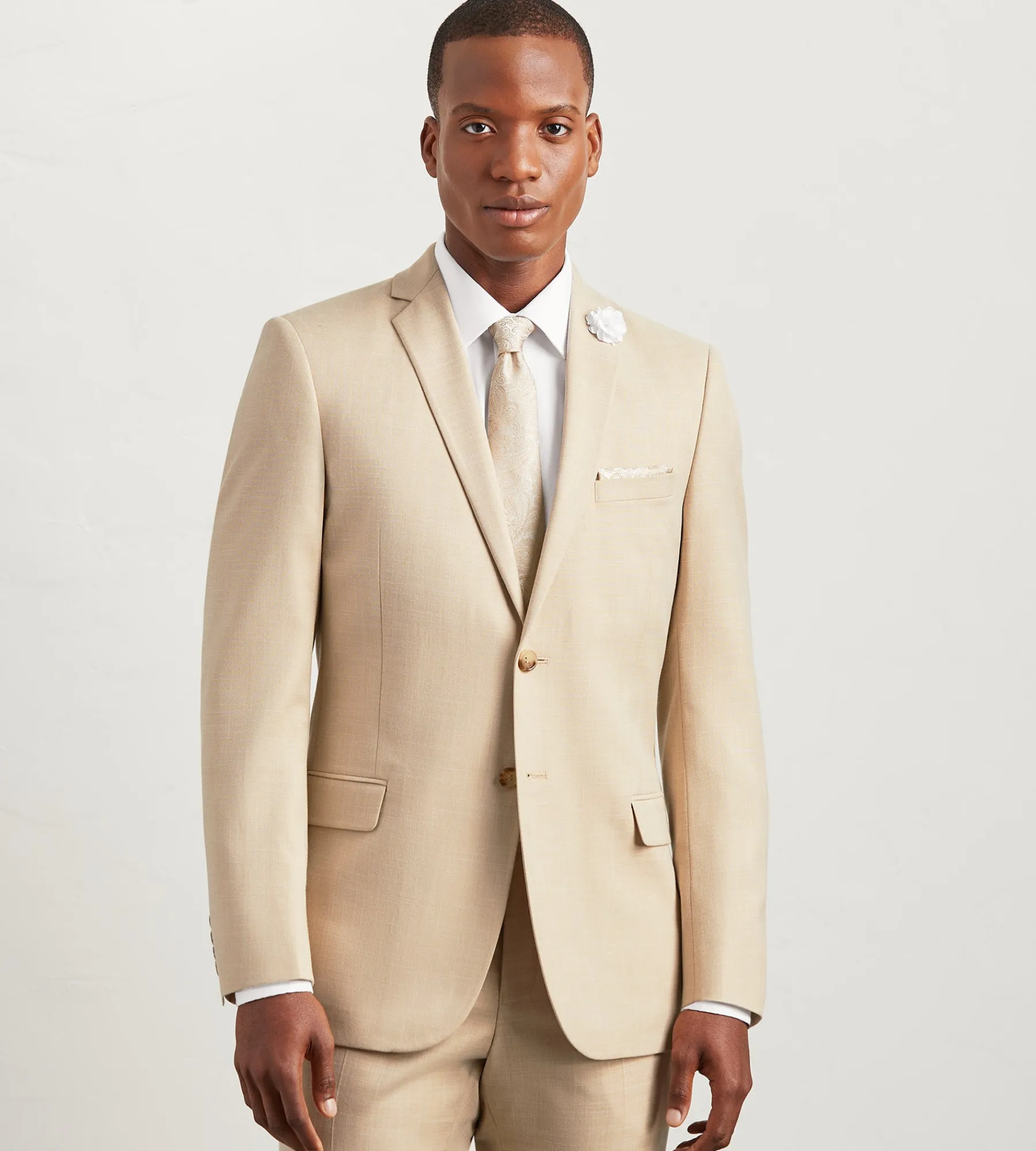 G Grafton Suit Separates*Modern Fit Wheat Solid Suit