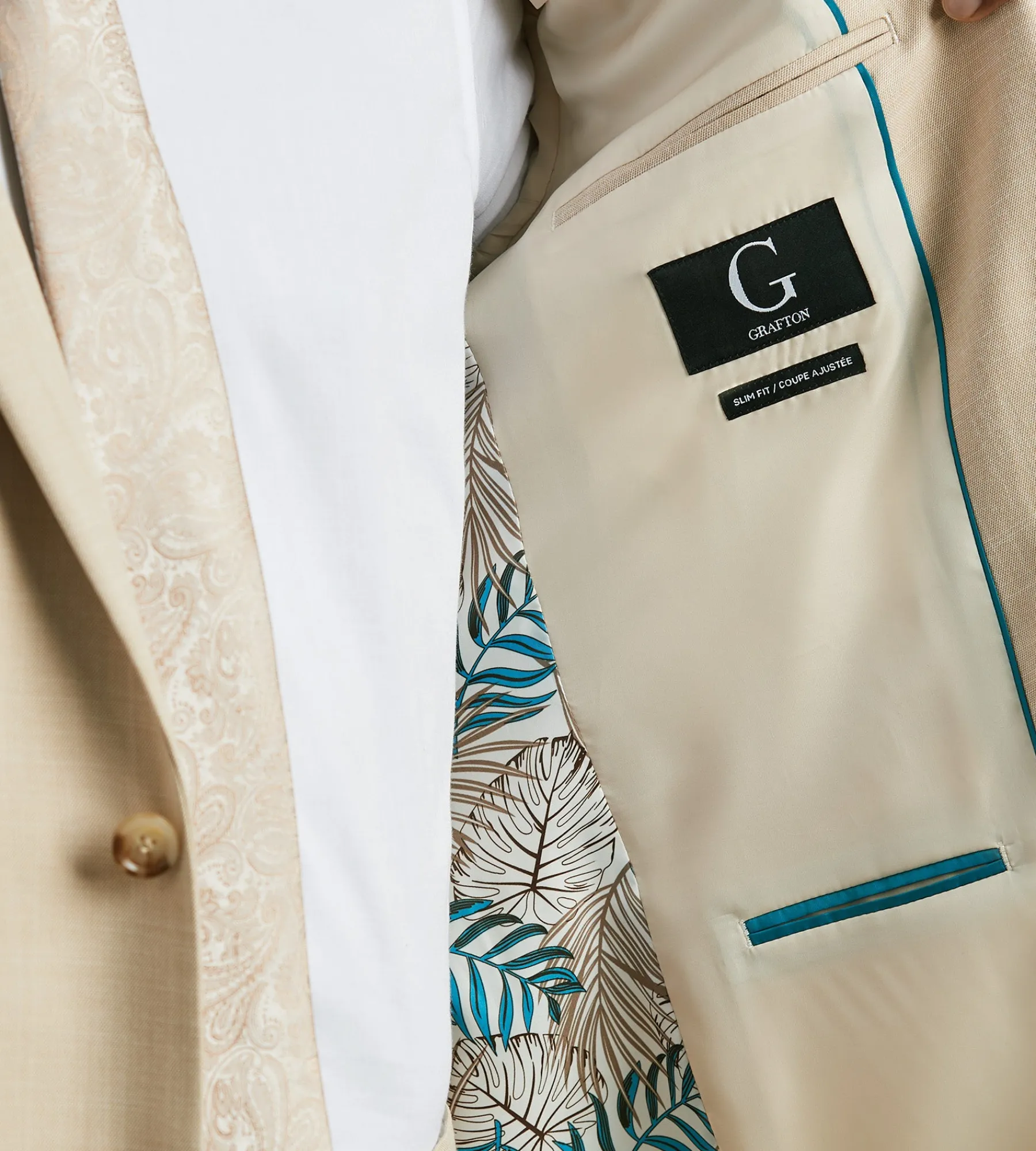 G Grafton Suit Separates*Modern Fit Wheat Solid Suit