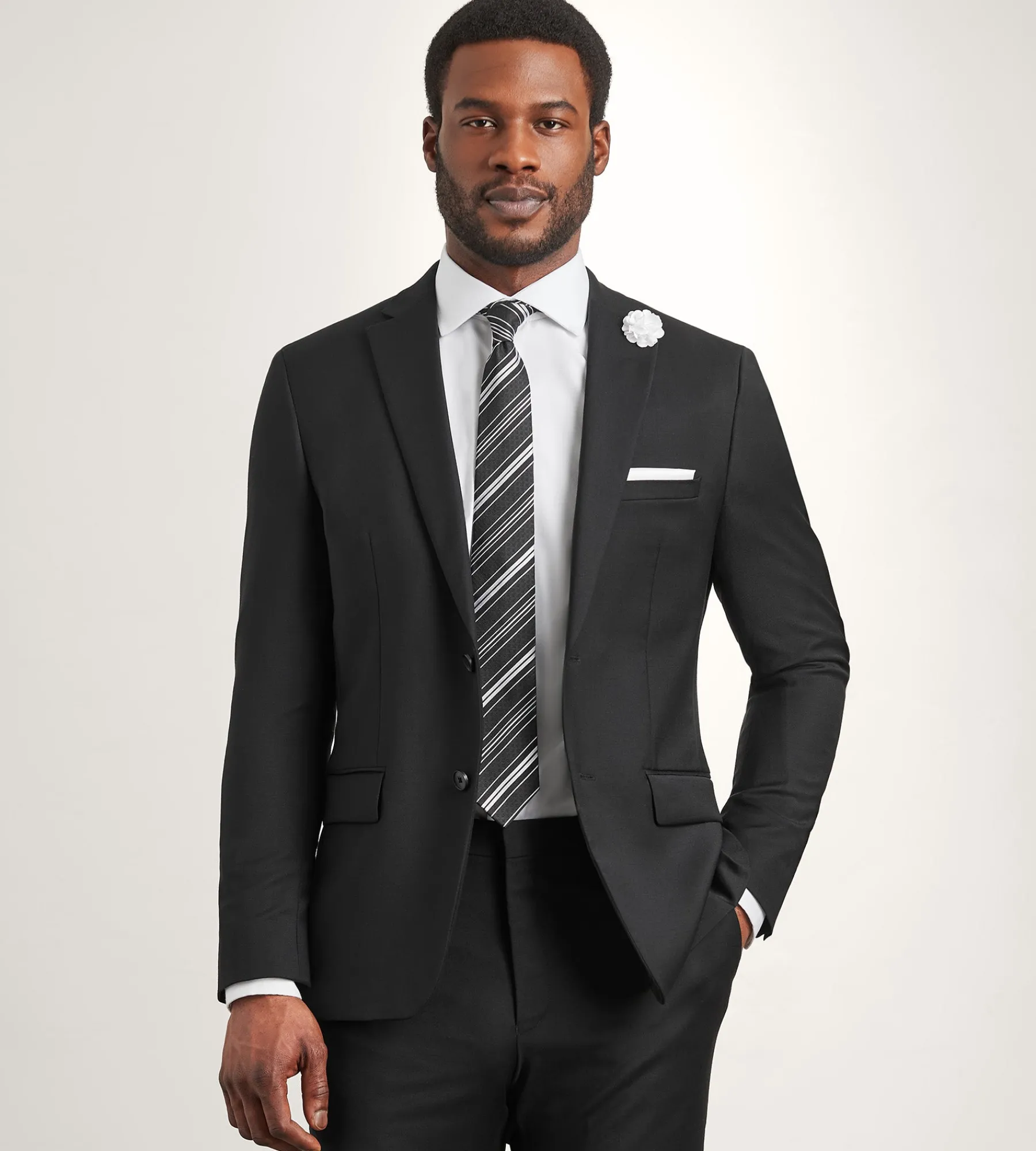 DKNY Suit Separates*Modern Fit Wool Suit Black