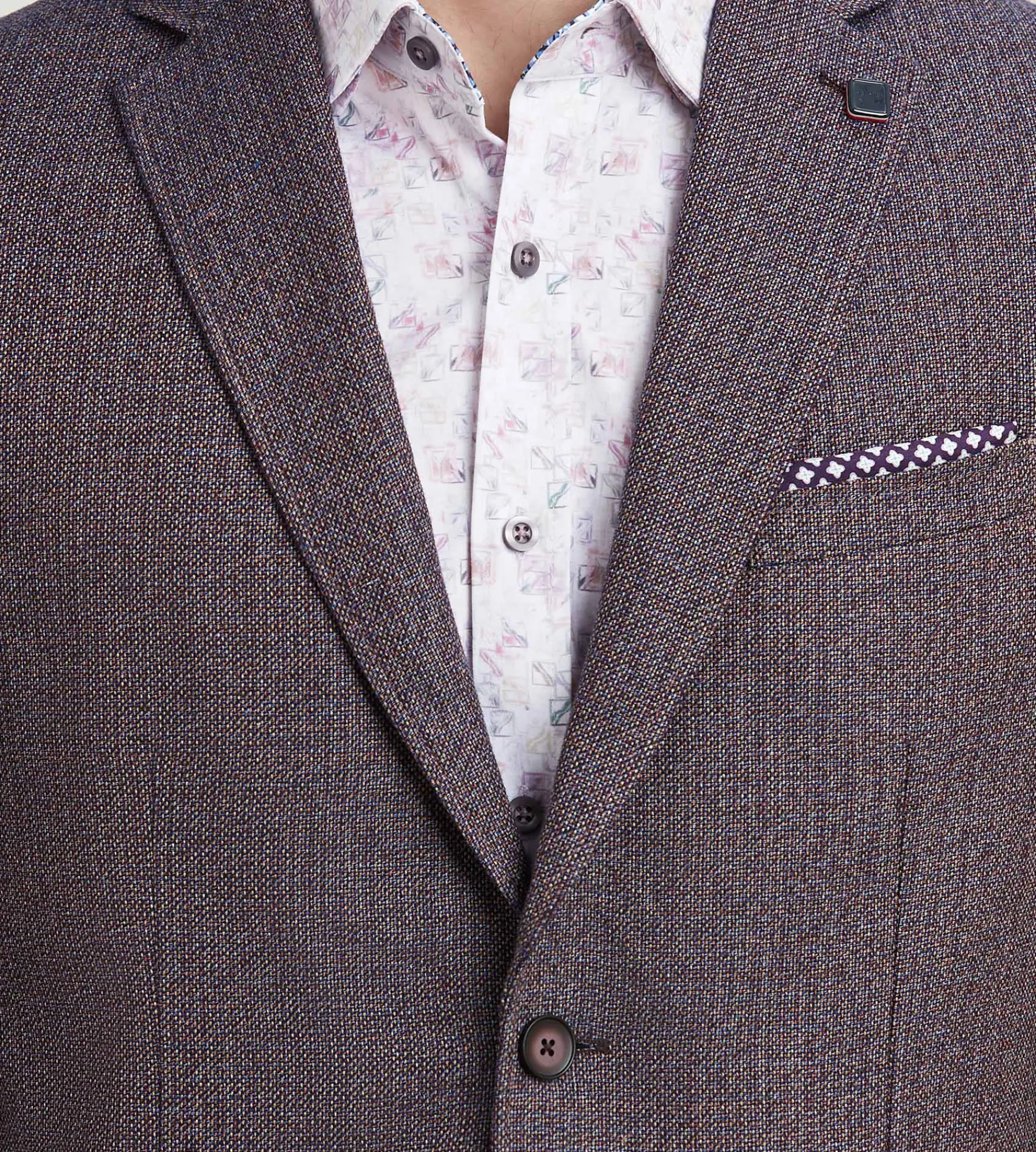 Hechter Paris Sport Jackets*Modern Fit Woven Neat Multi Sport Jacket Purple