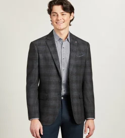 Jermyn & Bond Sport Jackets*Modern Fit Woven Plaid Sport Jacket Blue