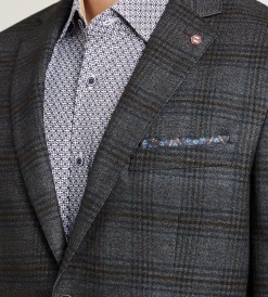 Jermyn & Bond Sport Jackets*Modern Fit Woven Plaid Sport Jacket Blue