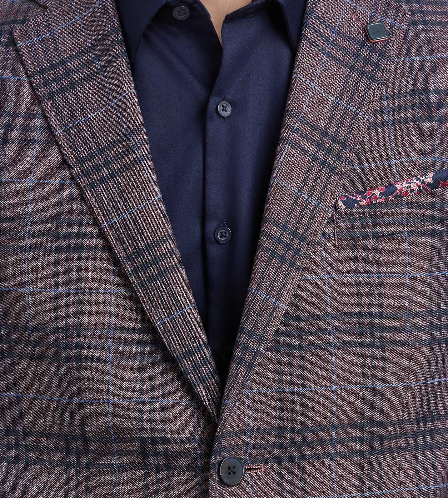 Hechter Paris Sport Jackets*Modern Fit Woven Plaid Sport Jacket Burgundy