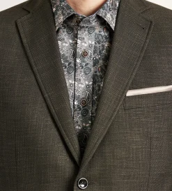 Hechter Paris Sport Jackets*Modern Fit Woven Texture Sport Jacket Brown