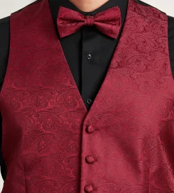 G Grafton Vests|Tuxedos*Paisley Tonal Suit Vest Royal blue