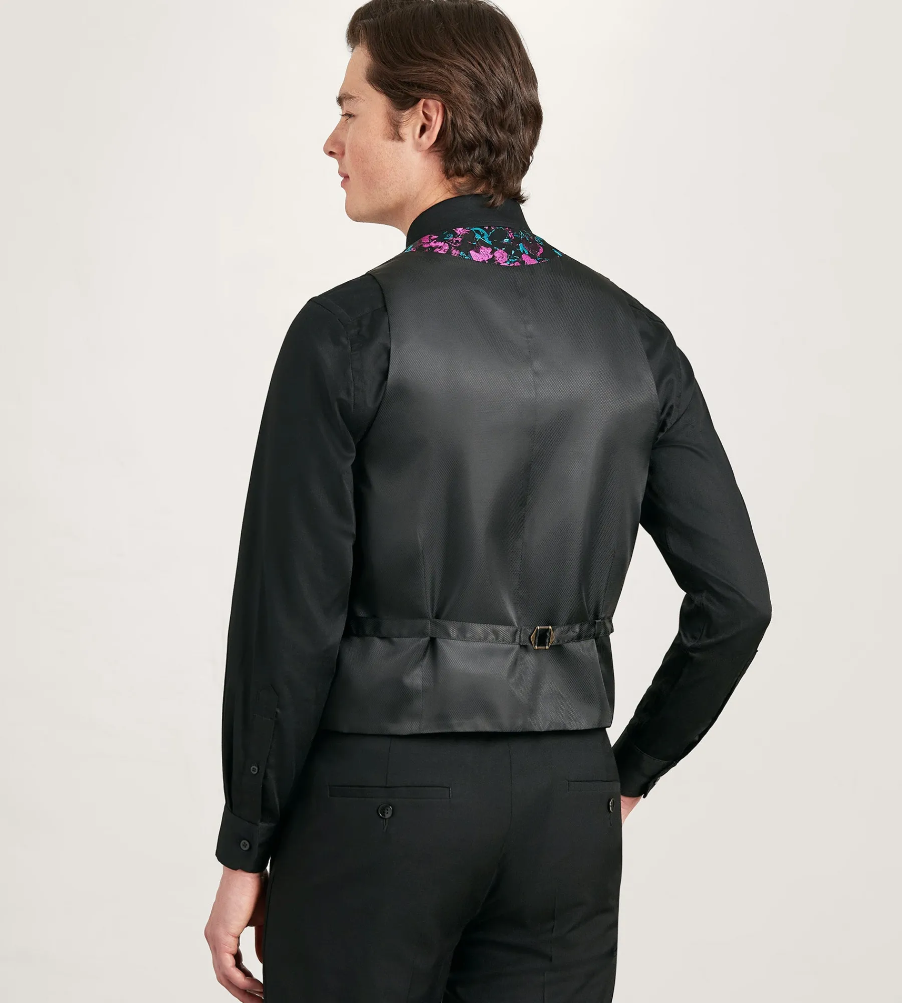 G Grafton Vests*Jacquard Tuxedo Vest Purple