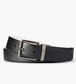 Tip Top Belts & Suspenders|Belts & Suspenders*Reversible Gunmetal Buckle Belt White