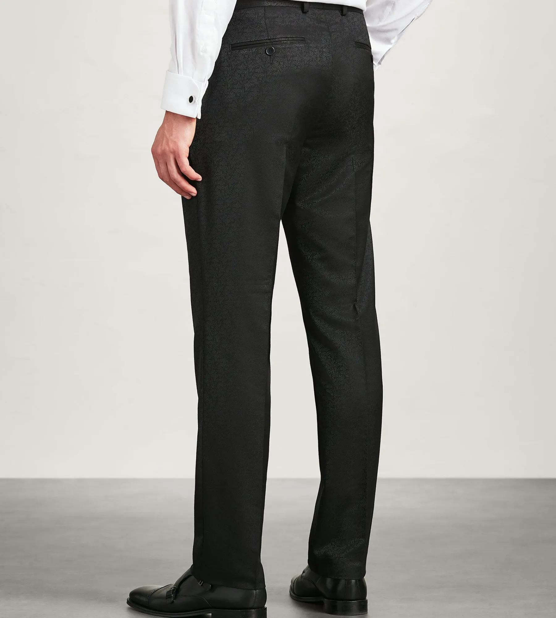 G Grafton Dress Pants|Dress Pants*Slim Fit Jacquard Tuxedo Pants Black