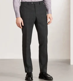 G Grafton Dress Pants|Dress Pants*Slim Fit Plaid Suit Pants Black