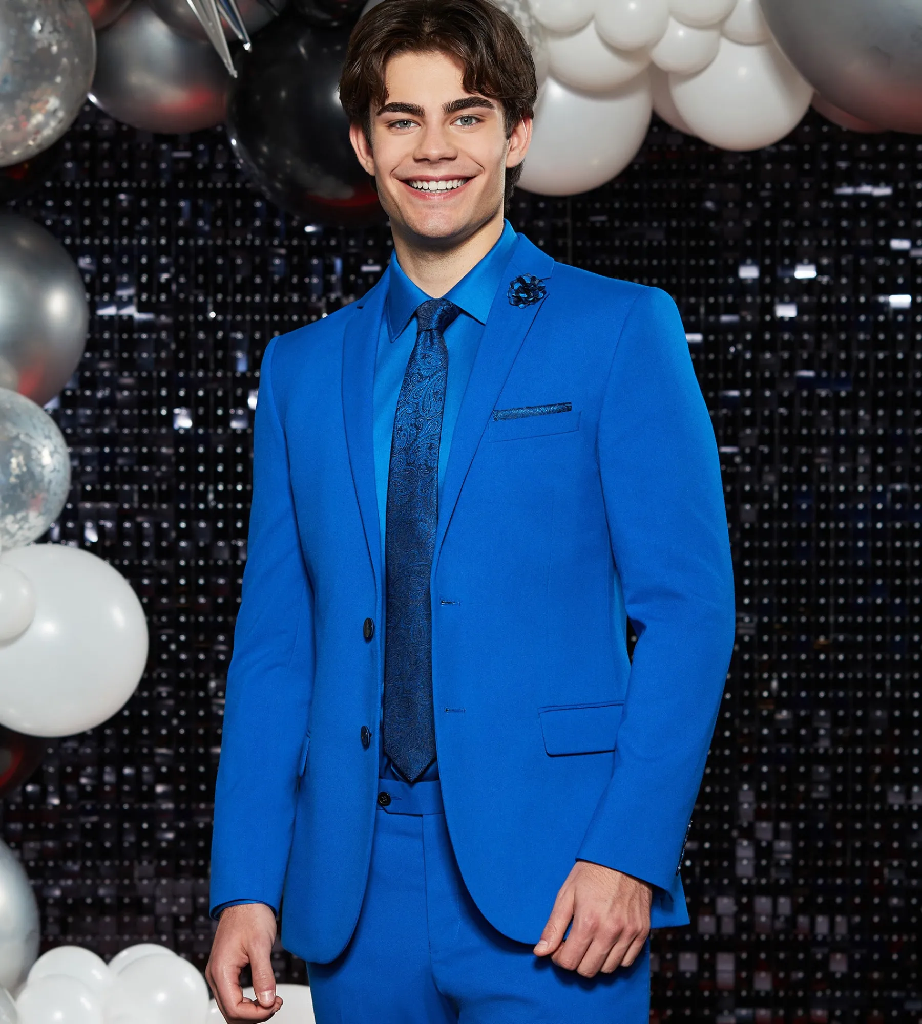 G Grafton Suit Separates*Slim Fit Bright Blue Solid Suit