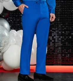 G Grafton Dress Pants|Dress Pants*Slim Fit Solid Suit Pants Bright blue