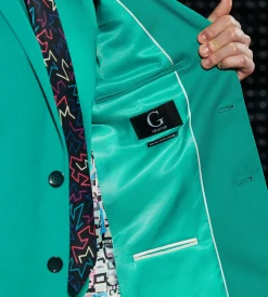 G Grafton Suit Separates*Slim Fit Bright Green Solid Suit