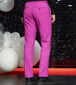 G Grafton Dress Pants|Dress Pants*Slim Fit Solid Suit Pants Bright purple