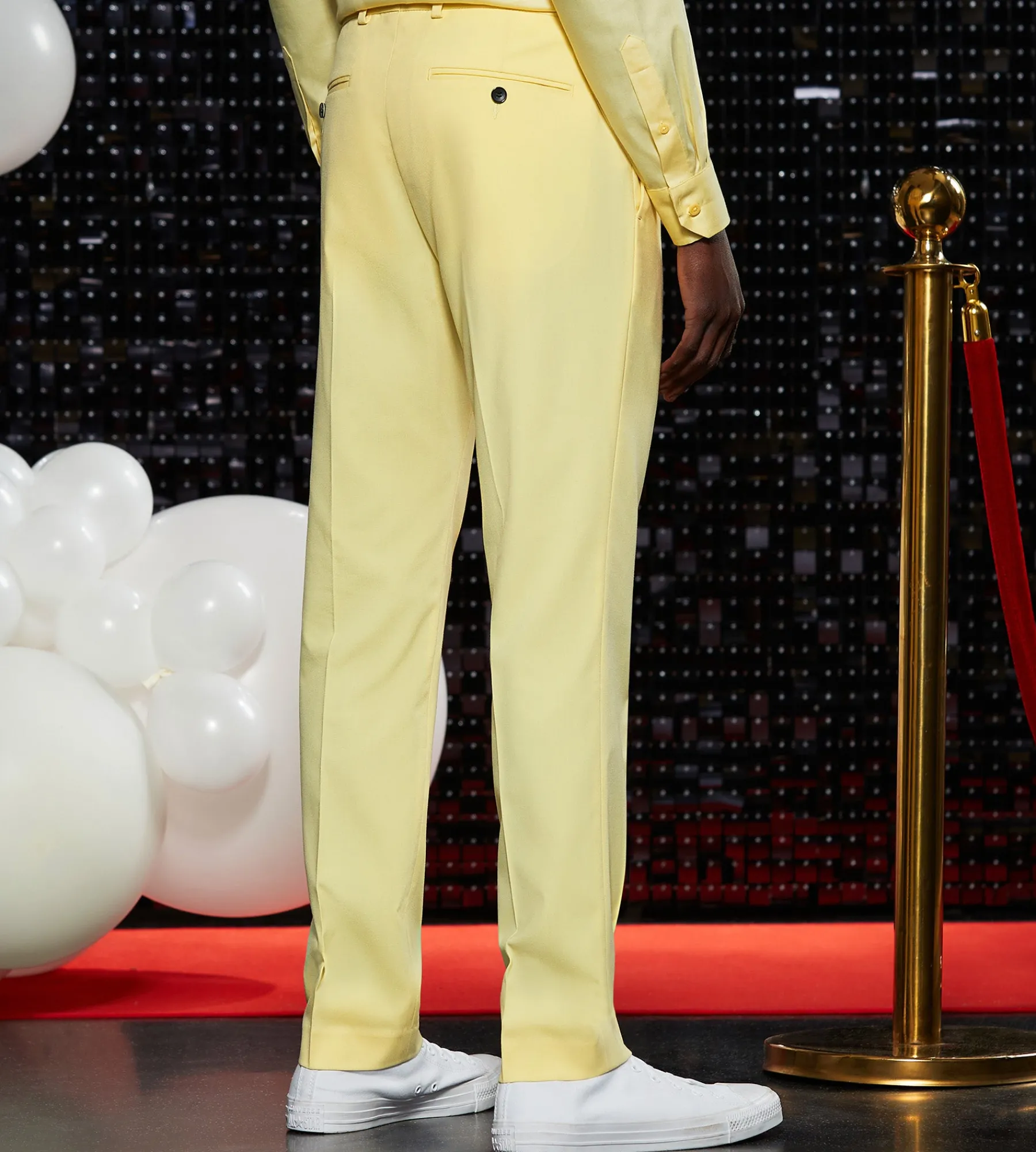 G Grafton Dress Pants|Dress Pants*Slim Fit Solid Suit Pants Bright yellow