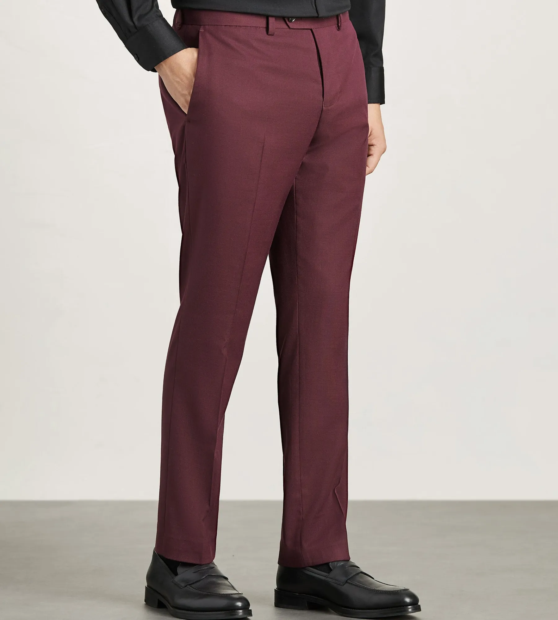G Grafton Dress Pants|Dress Pants*Slim Fit Solid Suit Pants Burgundy