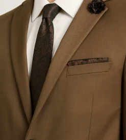 G Grafton Suit Separates*Slim Fit Caramel Solid Suit
