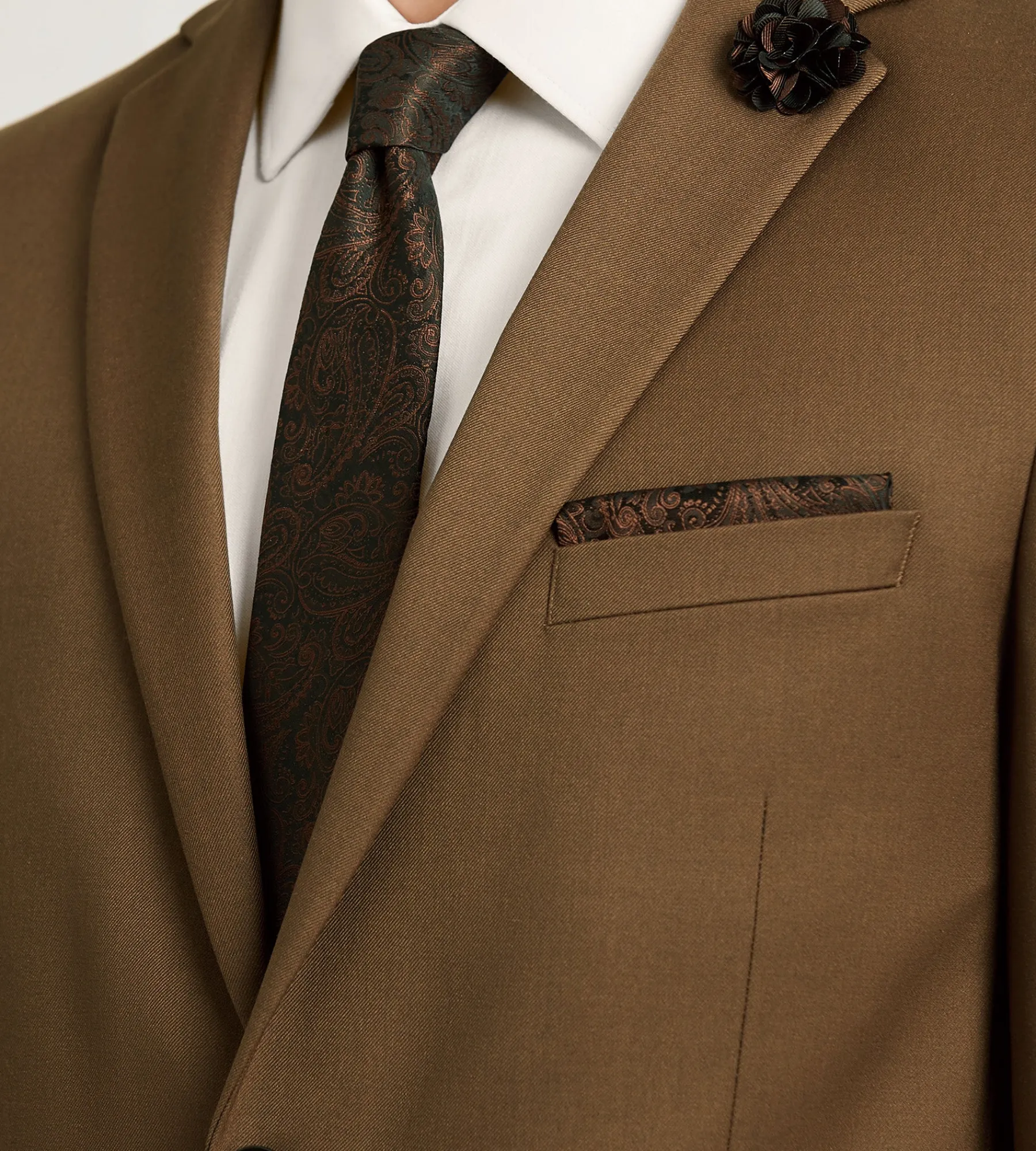 G Grafton Suit Separates*Slim Fit Caramel Solid Suit