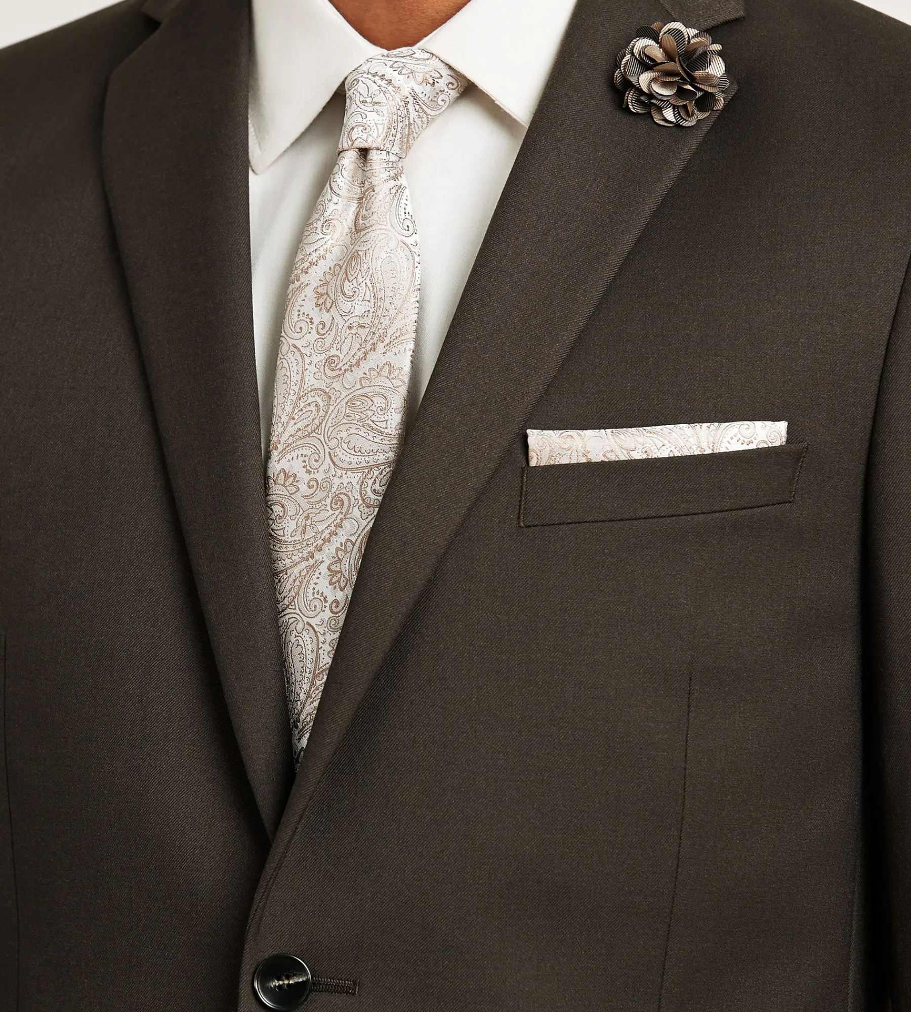 G Grafton Suit Separates*Slim Fit Dark Brown Solid Suit