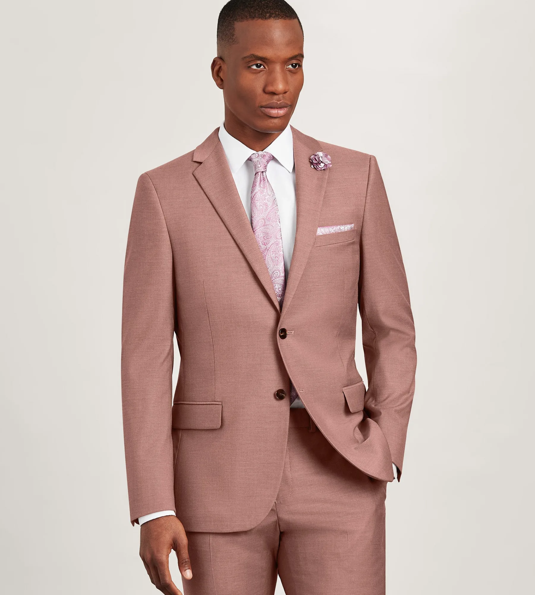 G Grafton Suit Separates*Slim Fit Dark Rose Solid Suit
