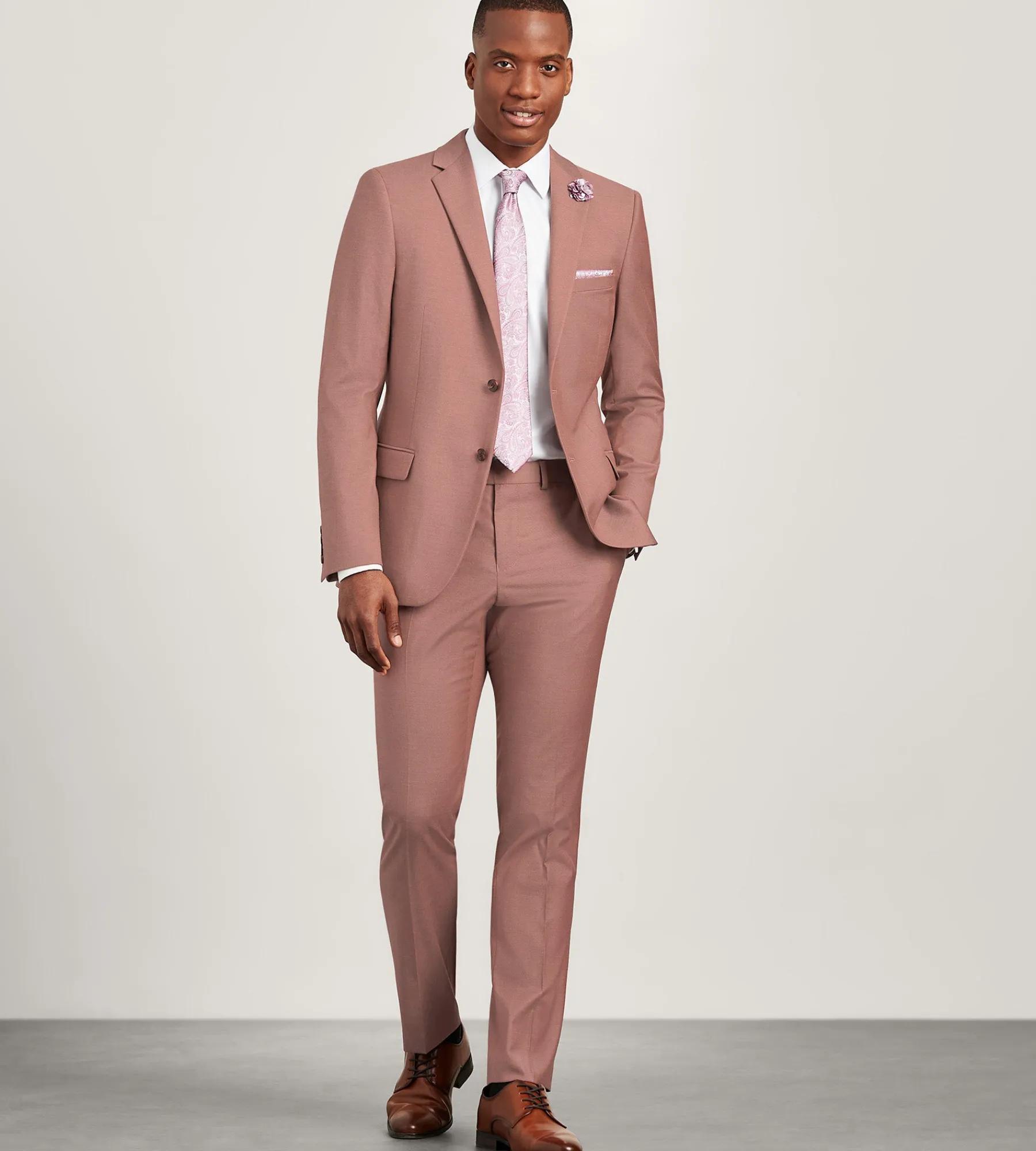 G Grafton Suit Separates*Slim Fit Dark Rose Solid Suit