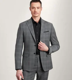 Michael Kors Suit Separates*Slim Fit Grey Plaid Suit