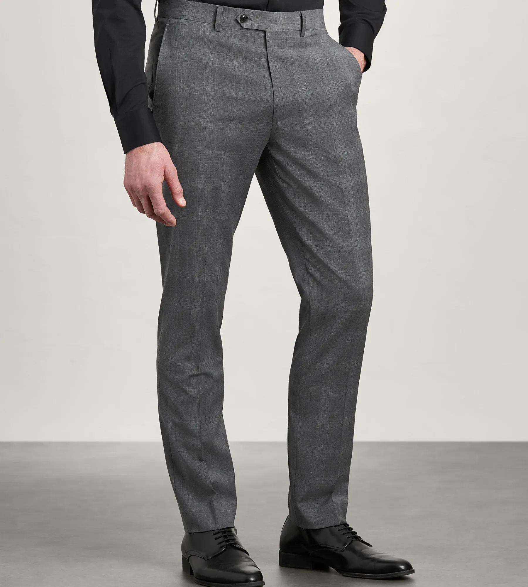 Michael Kors Dress Pants|Dress Pants*Slim Fit Plaid Suit Pants Grey