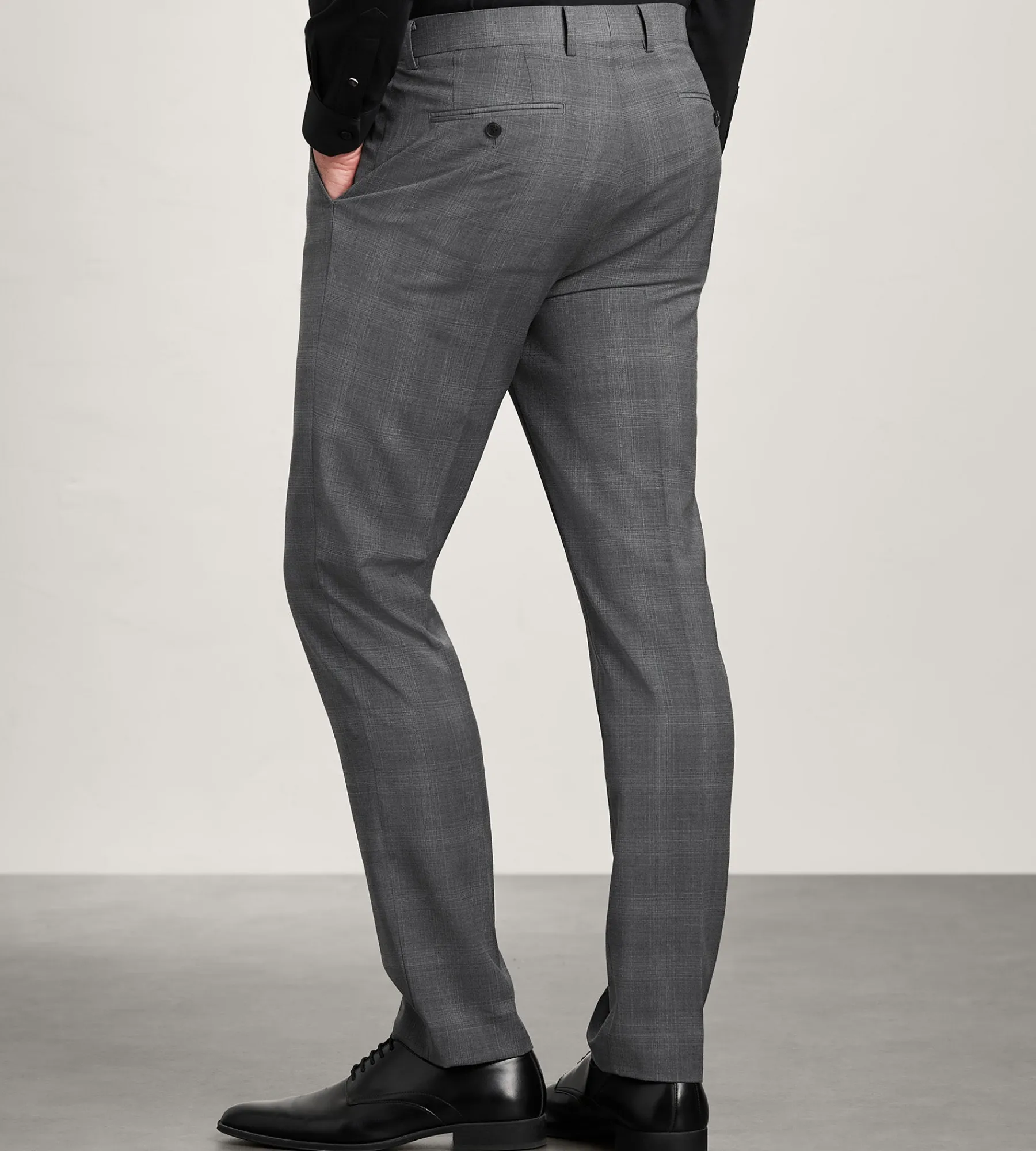 Michael Kors Dress Pants|Dress Pants*Slim Fit Plaid Suit Pants Grey