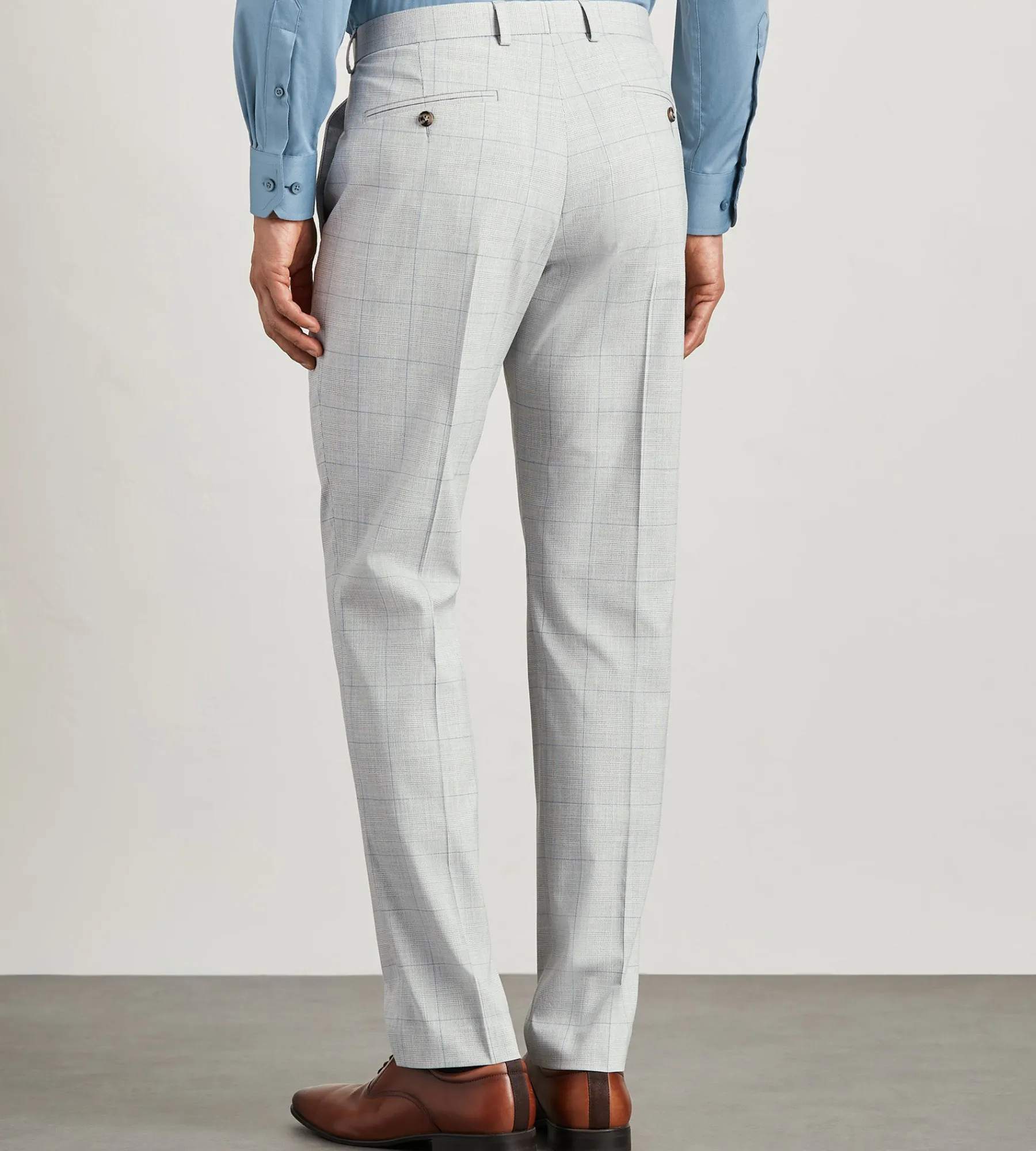 G Grafton Dress Pants|Dress Pants*Slim Fit Plaid Suit Pants Light grey