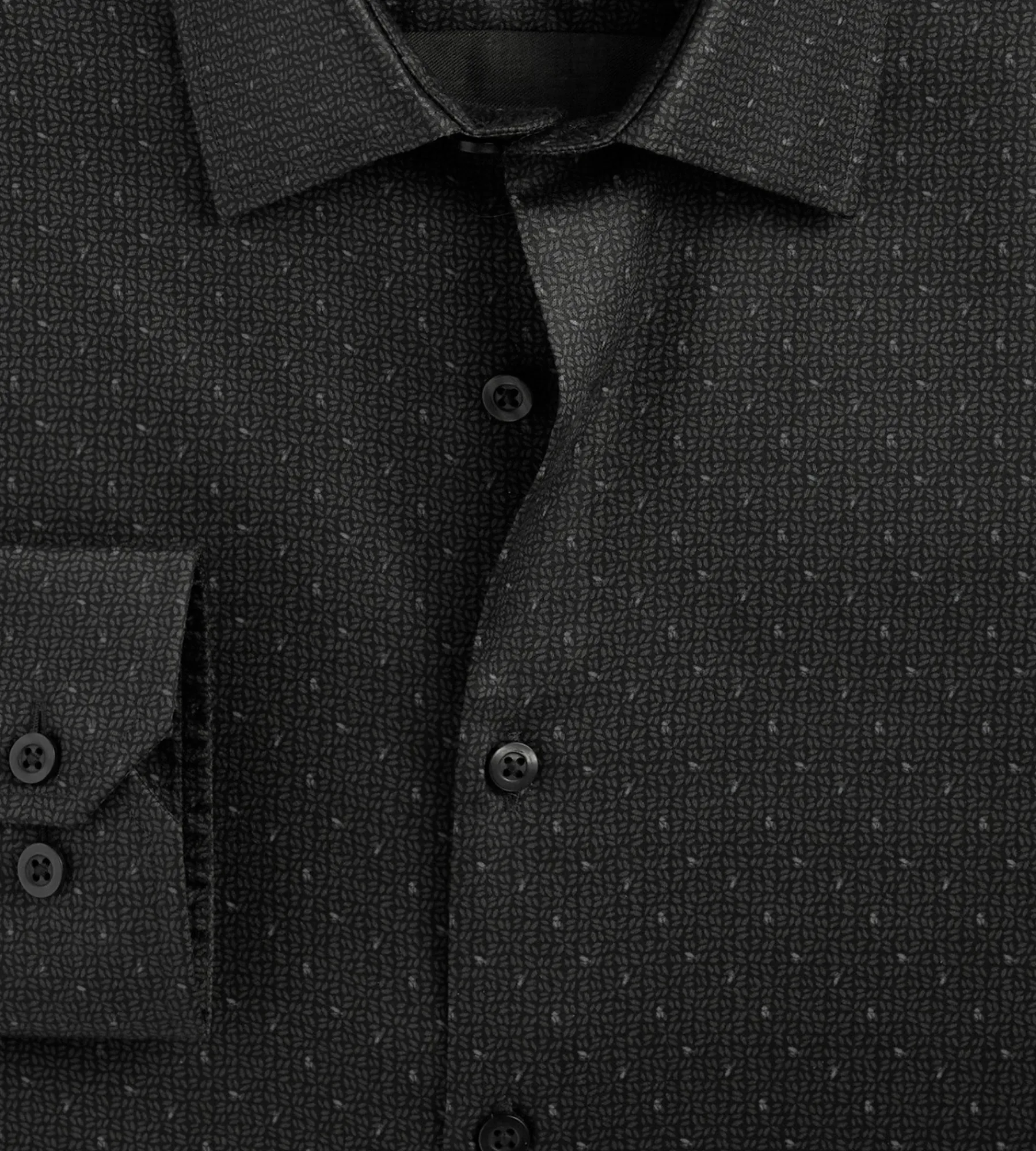 Bellissimo Dress Shirts*Slim Fit Non- Iron Stretch Sateen Dress Shirt Black