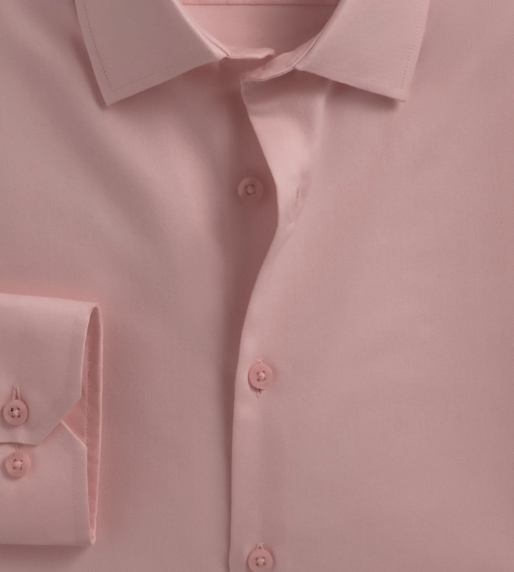 Bellissimo Dress Shirts*Slim Fit Non- Iron Stretch Sateen Dress Shirt Dusty rose