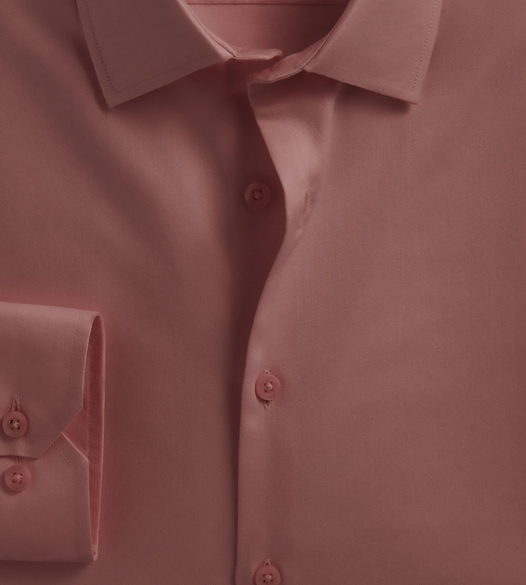 Bellissimo Dress Shirts*Slim Fit Non- Iron Stretch Sateen Dress Shirt Dark rose