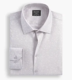 Bellissimo Dress Shirts*Slim Fit Non-Iron Printed Sateen Dress Shirt Pale purple