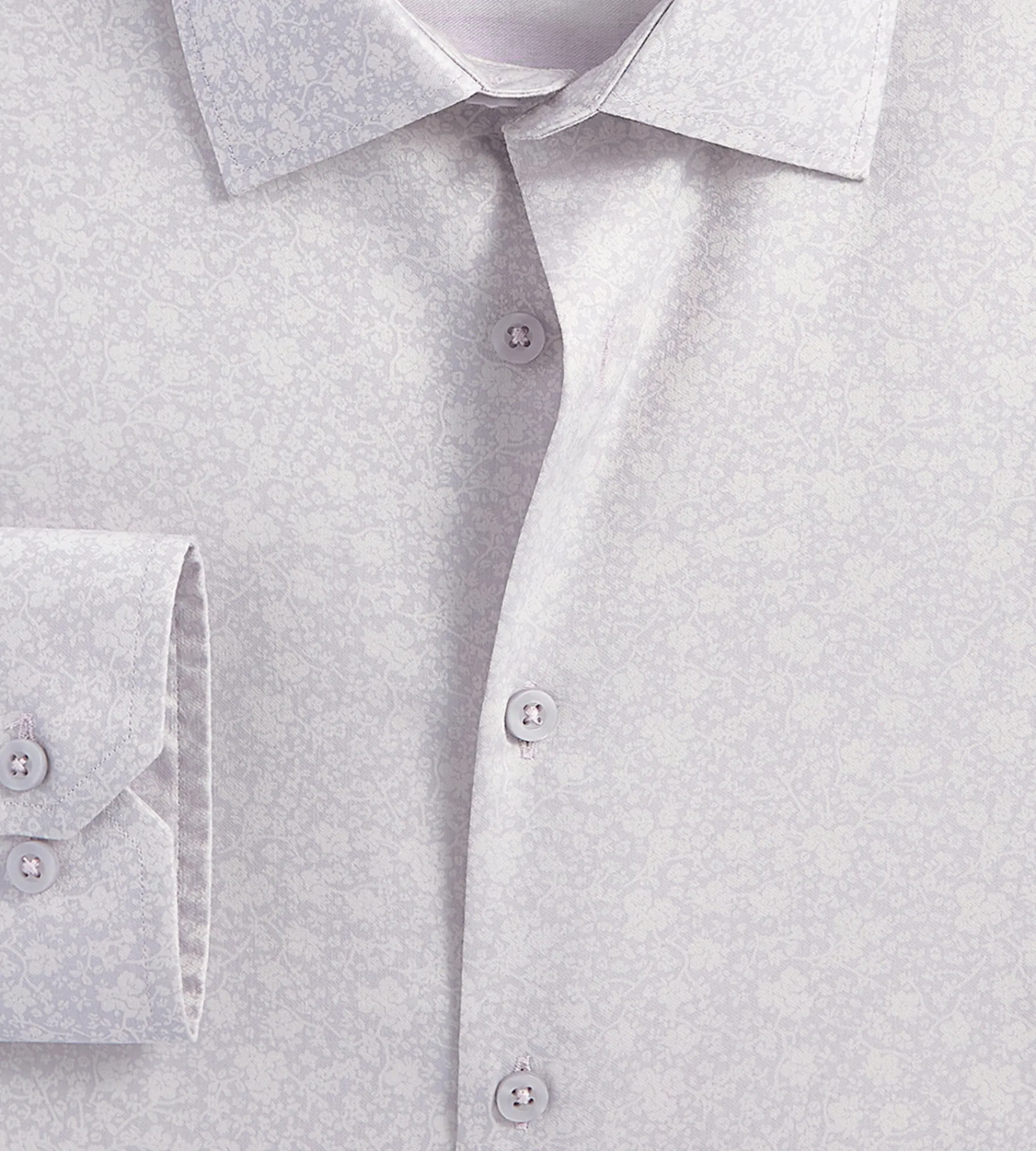 Bellissimo Dress Shirts*Slim Fit Non-Iron Printed Sateen Dress Shirt Pale purple