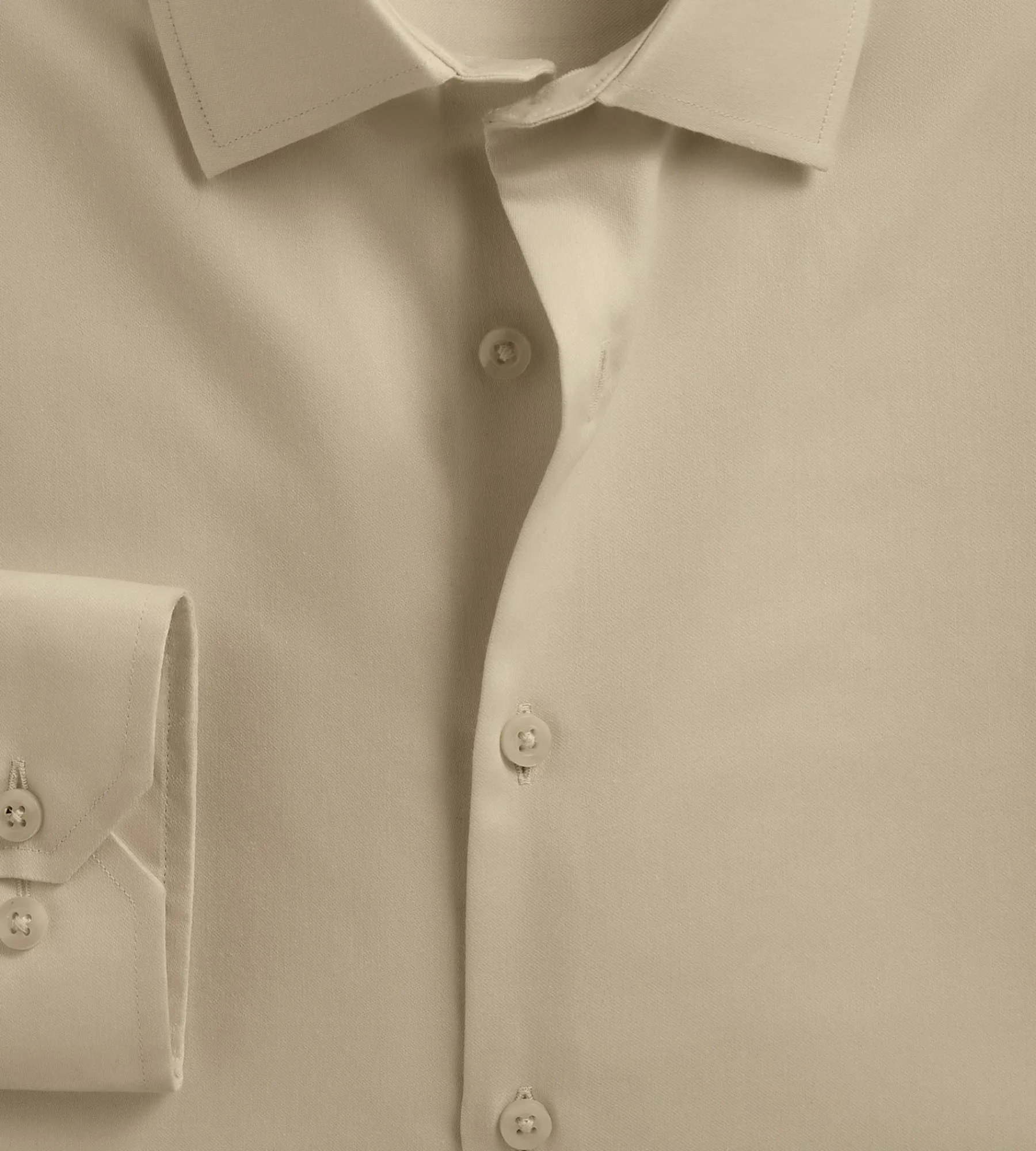 Bellissimo Dress Shirts*Slim Fit Non-Iron Sateen Dress Shirt Tan