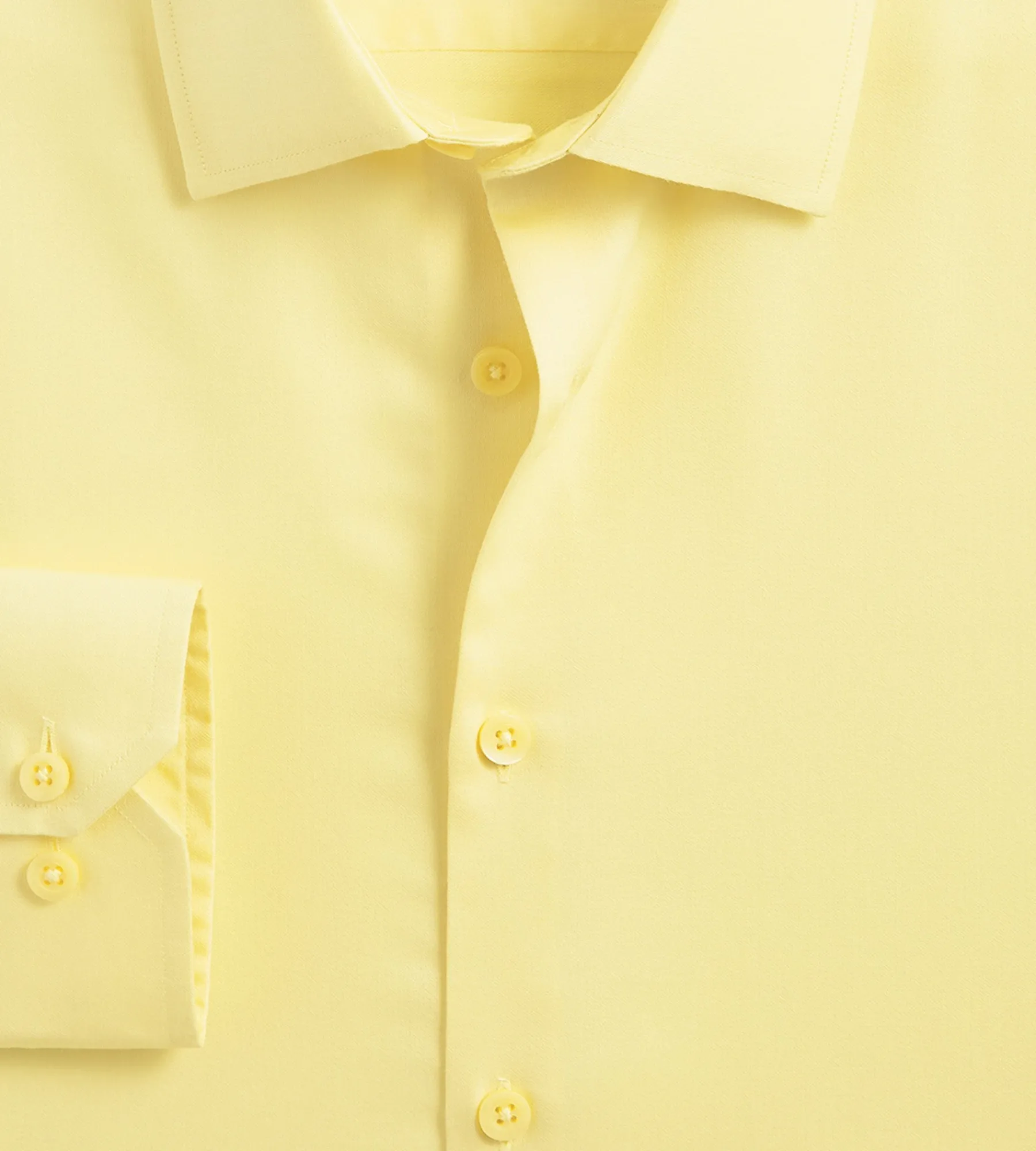 Bellissimo Dress Shirts*Slim Fit Non-Iron Sateen Dress Shirt Bright yellow
