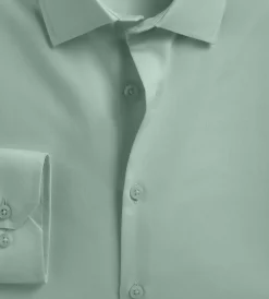 Bellissimo Dress Shirts*Slim Fit Non-Iron Sateen Dress Shirt Light green