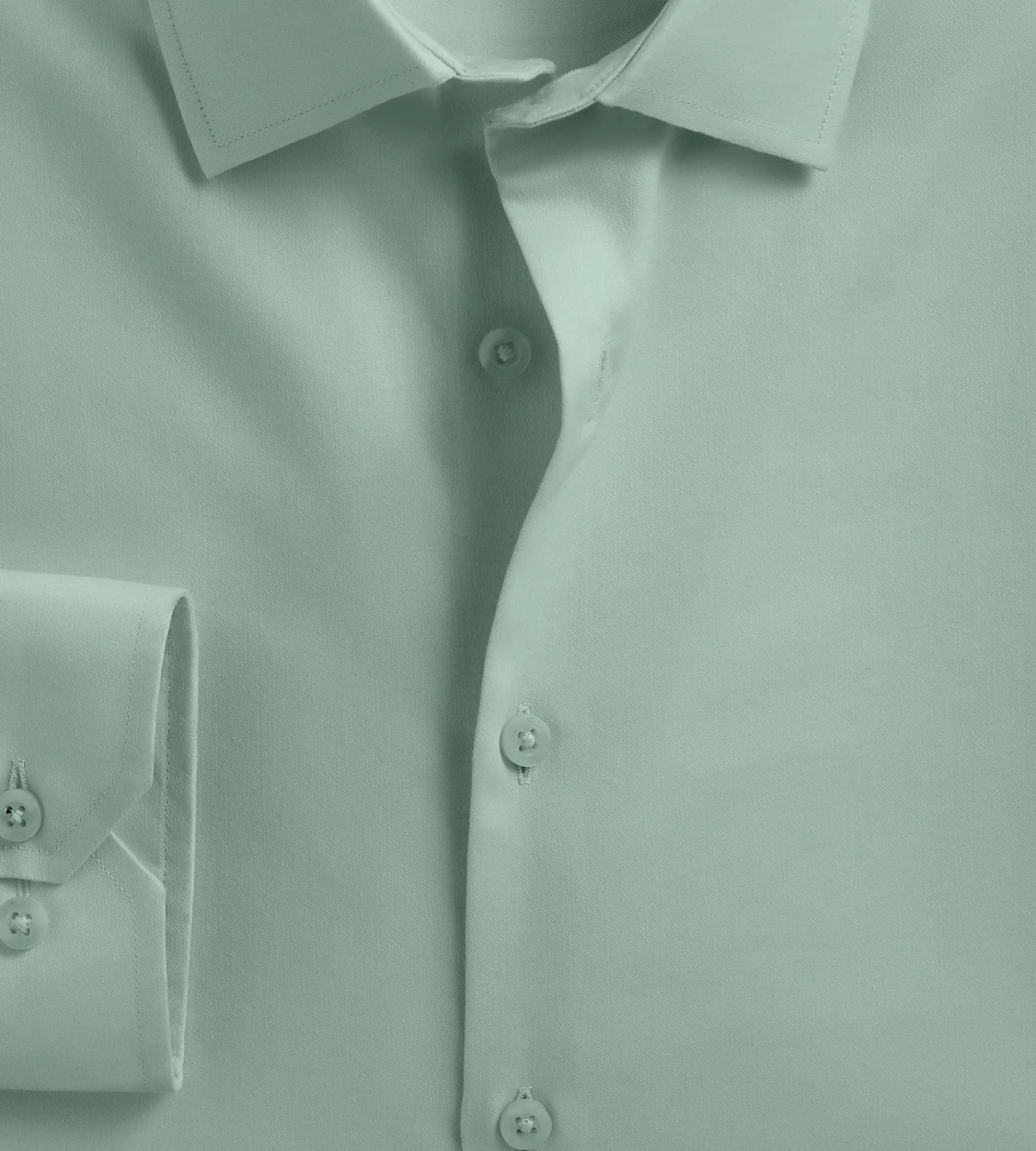 Bellissimo Dress Shirts*Slim Fit Non-Iron Sateen Dress Shirt Light green