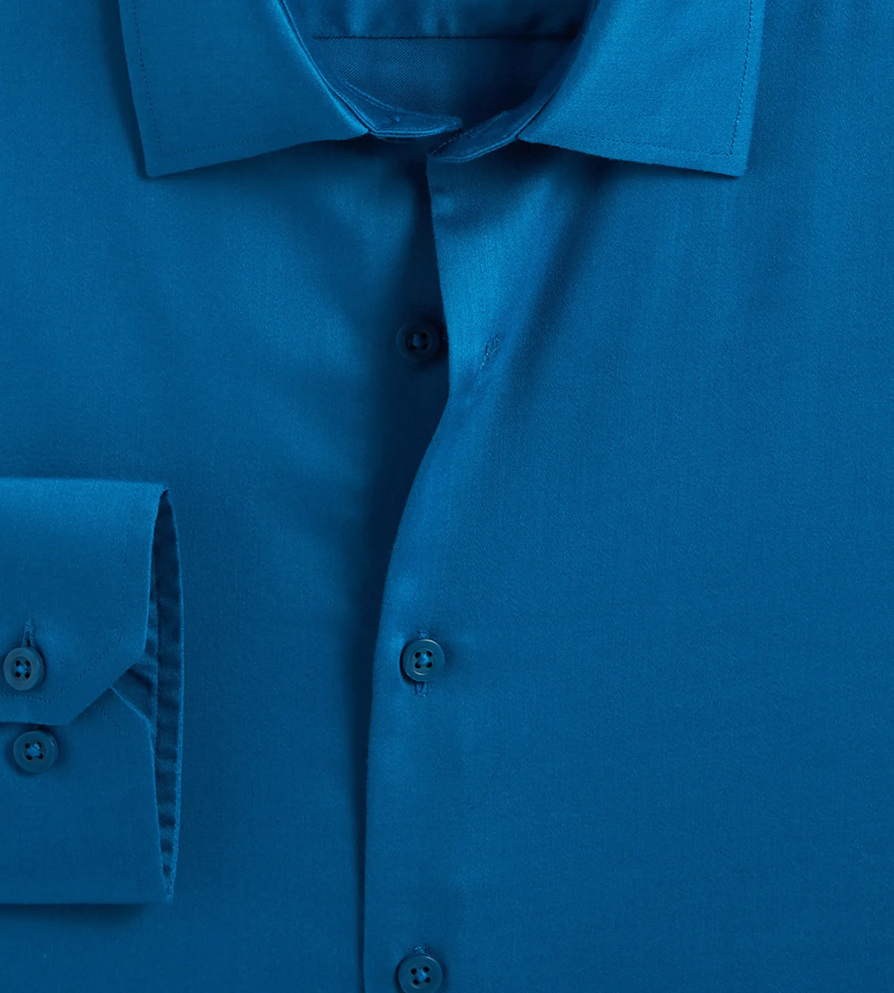 Bellissimo Dress Shirts*Slim Fit Non-Iron Sateen Dress Shirt Bright blue
