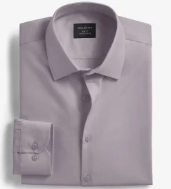 Bellissimo Dress Shirts*Slim Fit Non-Iron Sateen Dress Shirt Purple