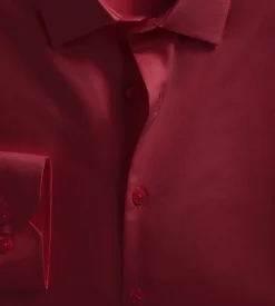 Bellissimo Dress Shirts*Slim Fit Non-Iron Sateen Dress Shirt Wine
