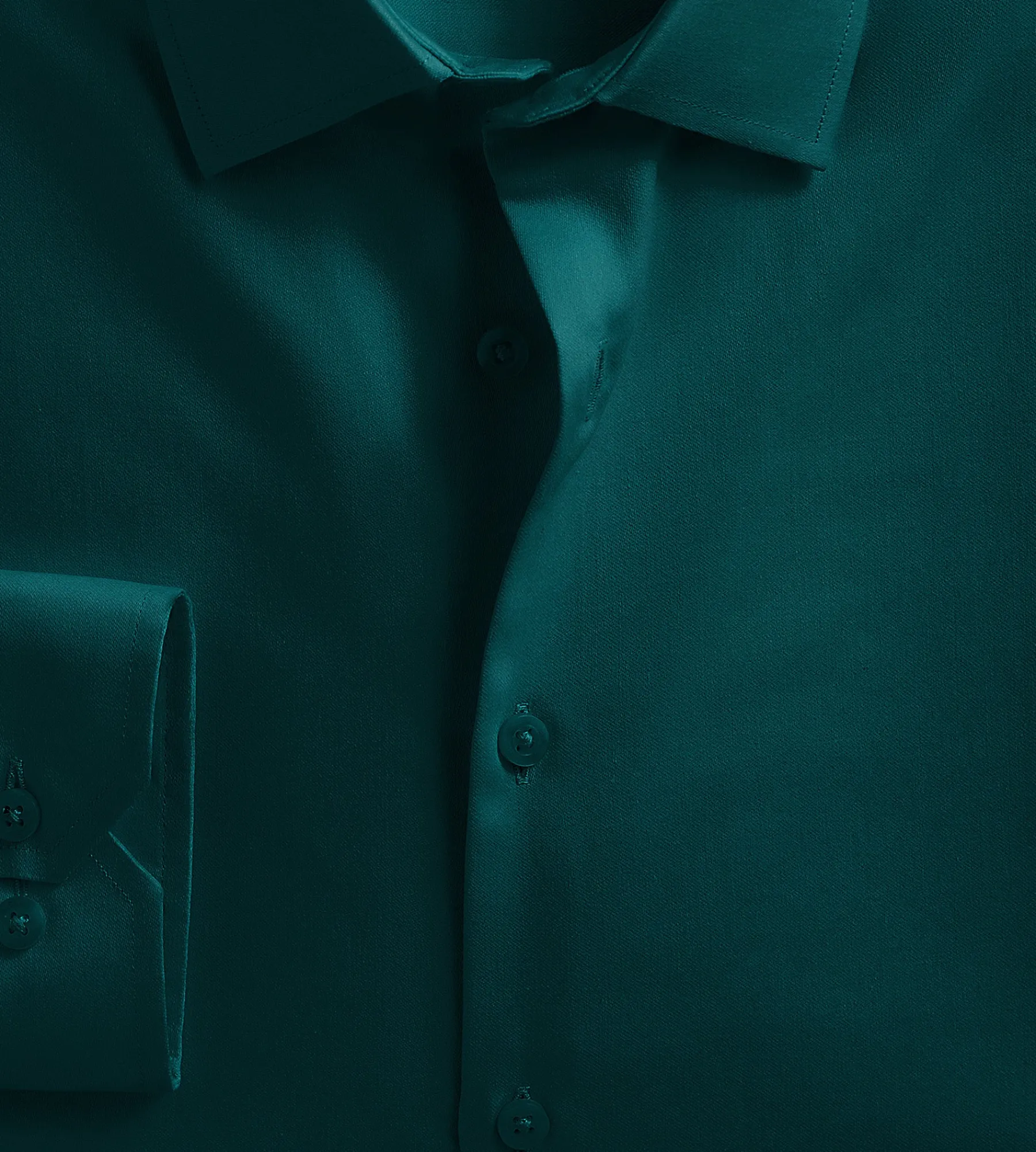 Bellissimo Dress Shirts*Slim Fit Non-Iron Sateen Dress Shirt Dark green