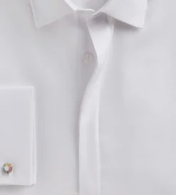 Bellissimo Dress Shirts*Slim Fit Non-Iron Tuxedo Sateen Dress Shirt White