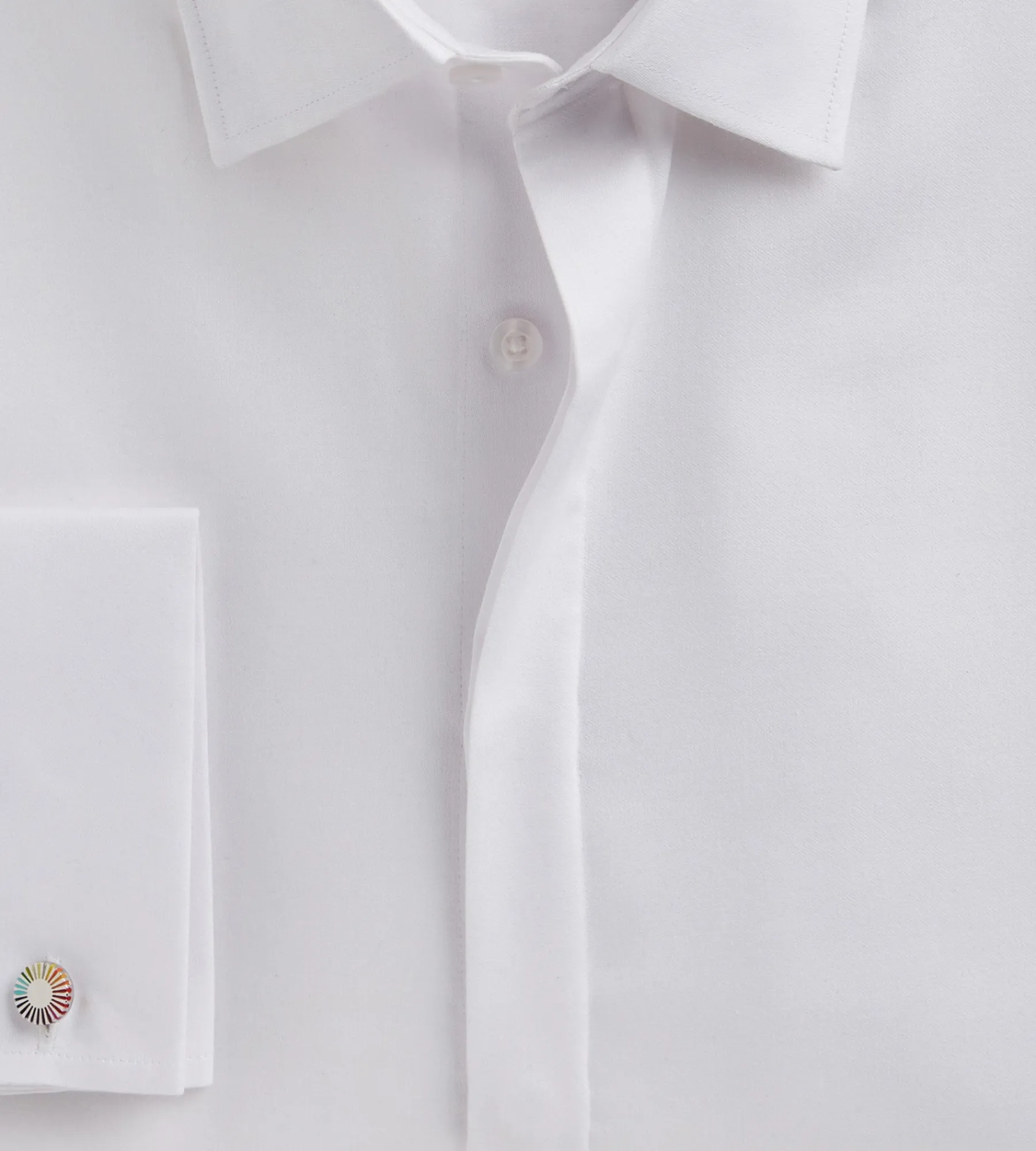 Bellissimo Dress Shirts*Slim Fit Non-Iron Tuxedo Sateen Dress Shirt White