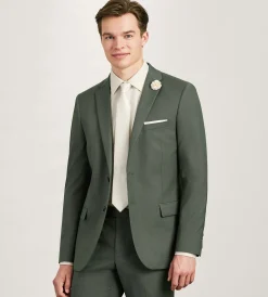 G Grafton Suit Separates*Slim Fit Olive Solid Suit