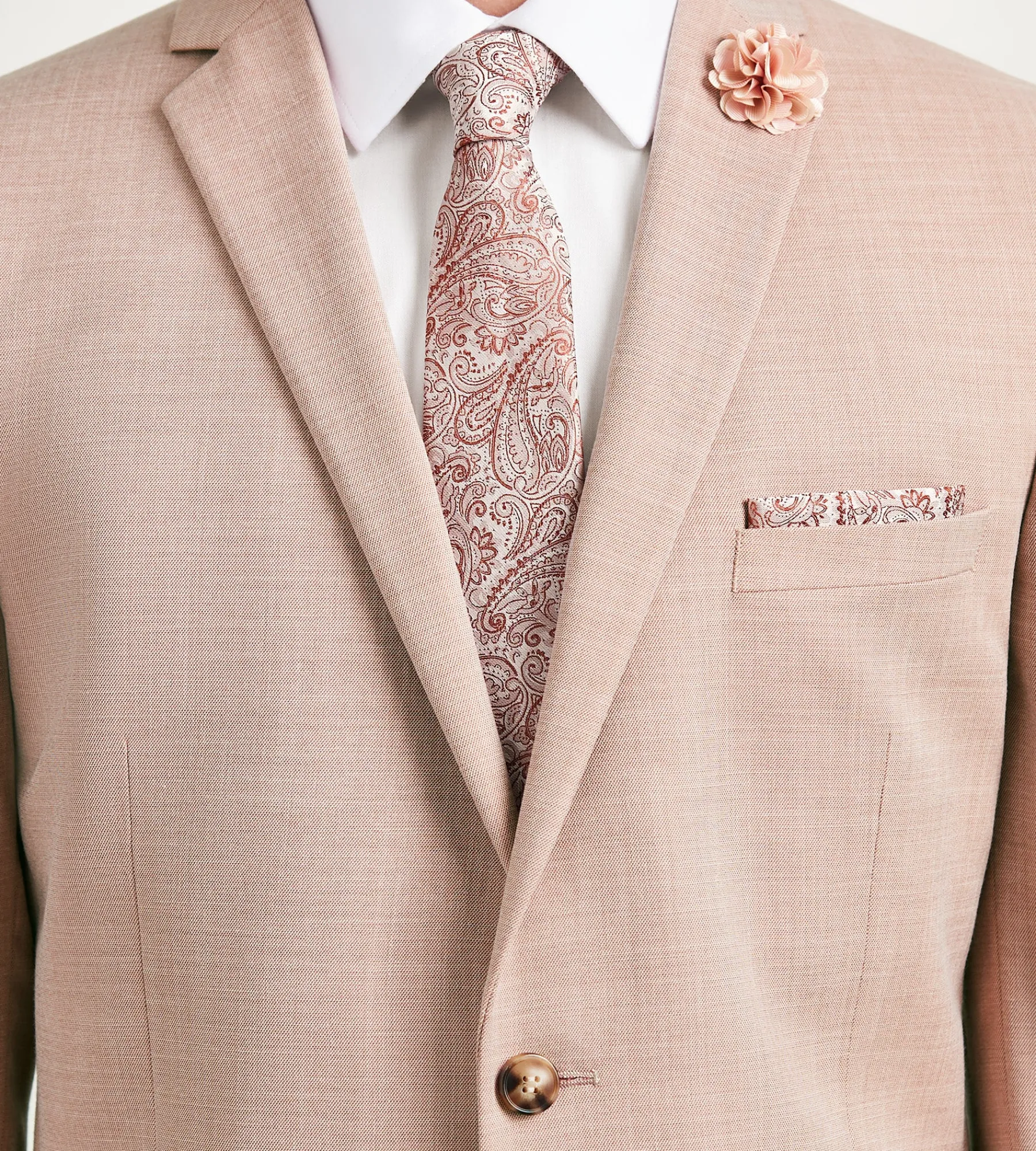 G Grafton Suit Separates*Slim Fit Pale Rose Solid Suit