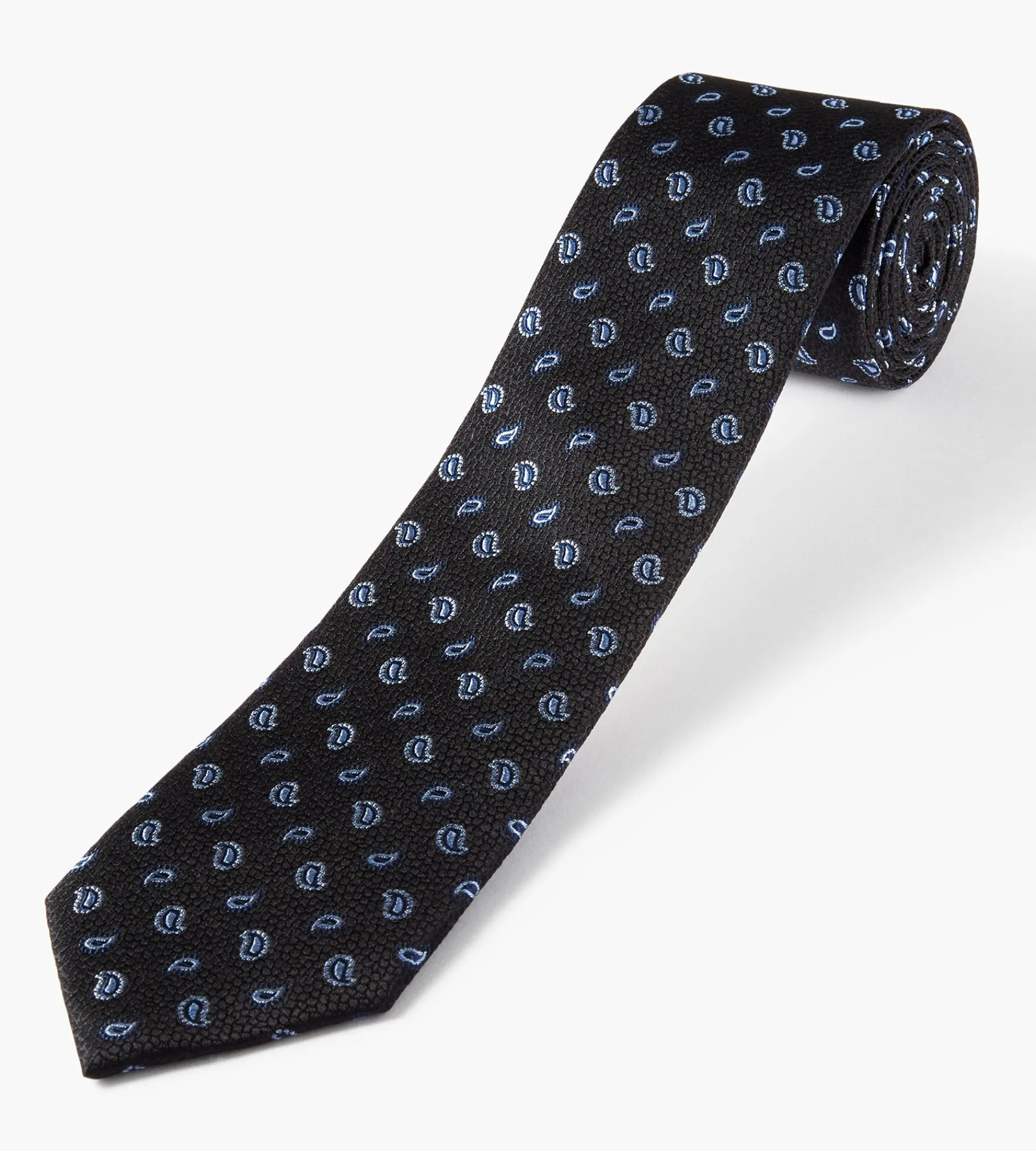 Hechter Paris Ties*Small Paisley Tie Black